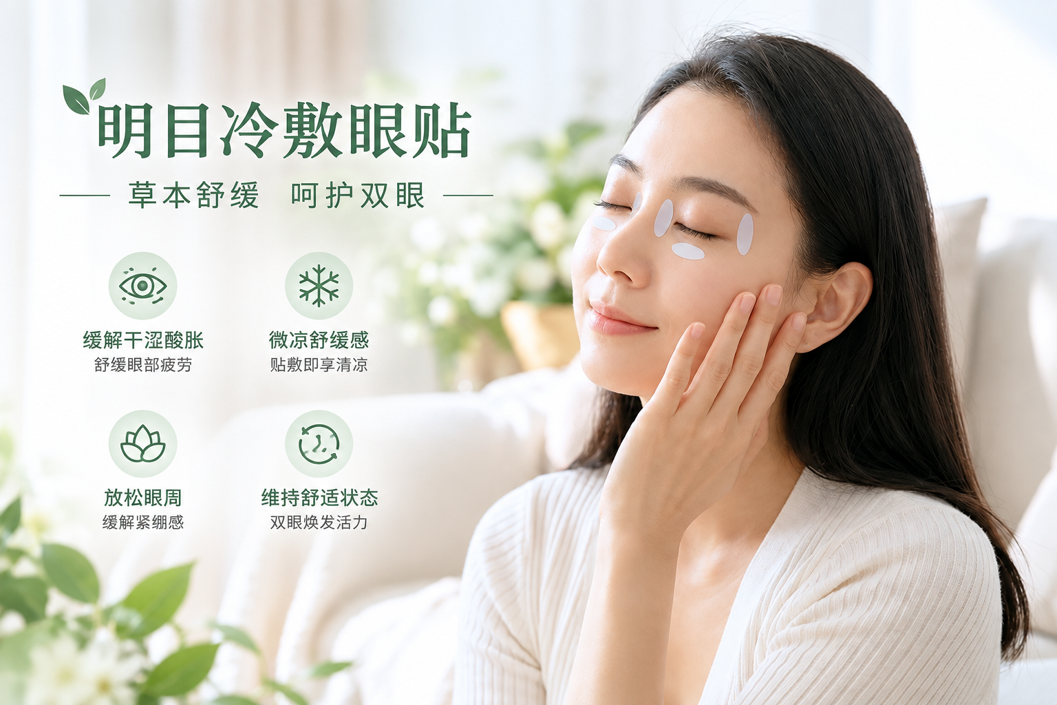 明目冷敷眼贴产品图:草本精华配方